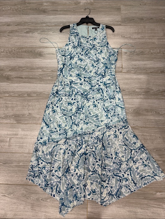 Steve Madden Dresses & Skirts - New Steve Madden Blue & White Abstract Print Sleeveless Midi Dress XL